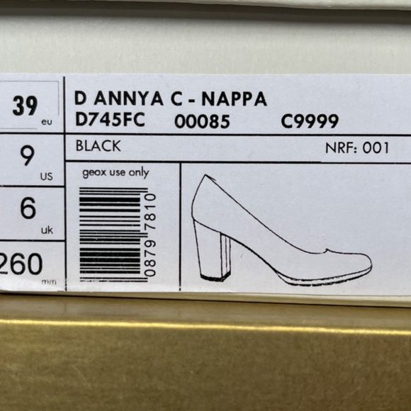 GEOX 39/9 Nappa leather pumps, EUC, "Annya" in black - Picture 3 of 16